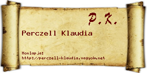 Perczell Klaudia névjegykártya