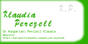 klaudia perczell business card